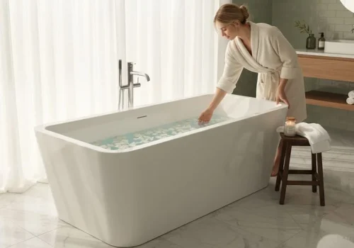 O único drama italiano permitido_ decidir sair (ou não) da banheira Milão__#BanheiraMilão #RMDecor #BanhoDeLuxo #BanheiroDosSonhos #Freestanding #RelaxTotal #DesignQueInspira